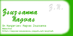 zsuzsanna magvas business card